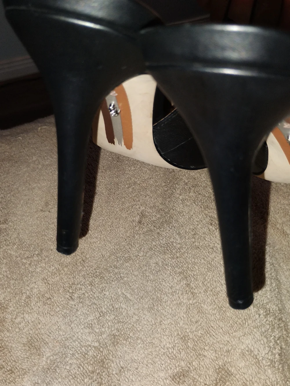 Sam Edelman Black Leather Pointed Toe Slingback Heels - Picture 3 of 14